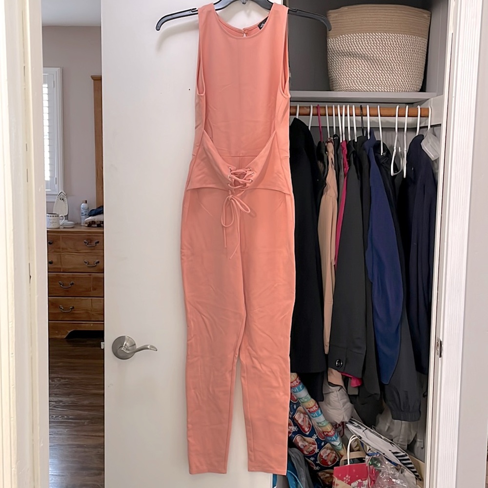 Seduction peach sleeveless romper size med